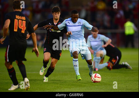 - Football amical d'avant saison - Fleetwood Town v Coventry City - stade de Highbury Banque D'Images