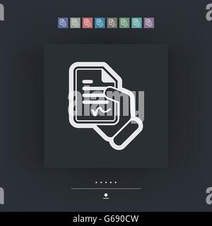 L'icône Document signé Illustration de Vecteur