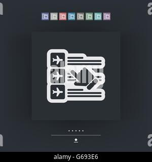 L'icône de réservation des compagnies aériennes Illustration de Vecteur
