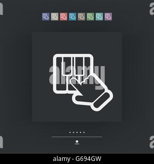 L'icône de l'application Piano Illustration de Vecteur