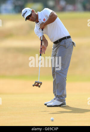 Golf - le championnat ouvert 2013 - troisième jour - Club de golf de Muirfield.Adam Scott d'Australie pendant la troisième journée du Championnat Open 2013 au Club de golf de Muirfield, East Lothian. Banque D'Images