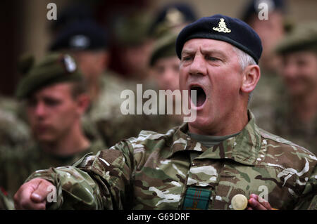 Les recrues de la réserve de l'armée en Ecosse Banque D'Images