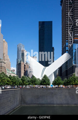 Oculus de plaque tournante du transport au World Trade Center à New York Banque D'Images