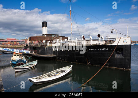 Le Comté de Durham, Royaume-Uni, Hartlepool Maritime Experience, bateau à vapeur construit localement PSS Wingfield Château Banque D'Images
