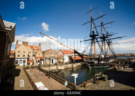 Le Comté de Durham, Royaume-Uni, Hartlepool Maritime Experience, HMS Trincomalee, frégate de 200 ans Banque D'Images