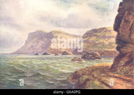 Irlande : Ulster : Fair Head, ancien c1912 Banque D'Images