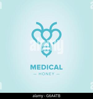 Logo vectoriel modèle Bee Illustration de Vecteur