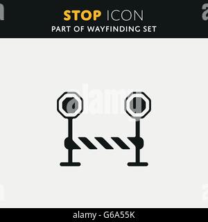 L'icône d'arrêt du scénario Illustration de Vecteur