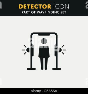 L'icône de passage du détecteur de métal Illustration de Vecteur