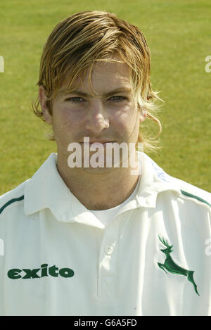 Richard Logan du Nottinghamshire à Trent Bridge, Nottingham. Banque D'Images