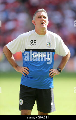 Football - FA Community Shield 2013 - Manchester United / Wigan Athletic - Wembley Stadium.Owen Coyle, directeur de Wigan Athletic Banque D'Images