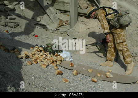 Les Forces britanniques en Irak. Banque D'Images