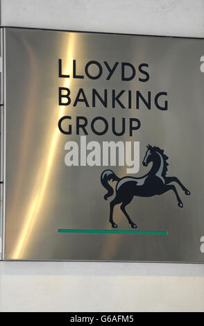 La Lloyds Banking Group signe devant ses sièges à Gresham Street, dans la City de Londres. Banque D'Images