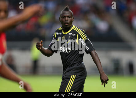 Football - pré saison amicale - AIK Solna v Manchester United - Friends Arena. Alhassan Kamara, AIK Solna Banque D'Images