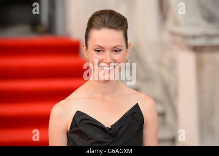 Lydia Wilson arrive à la première de 'About Time' à Somerset House, dans le centre de Londres. Banque D'Images