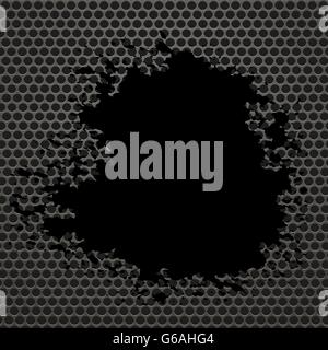 Grille métallique fond perforé Illustration de Vecteur