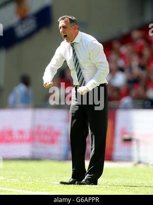 Football - FA Community Shield 2013 - Manchester United / Wigan Athletic - Wembley Stadium.Owen Coyle, directeur de Wigan Athletic Banque D'Images