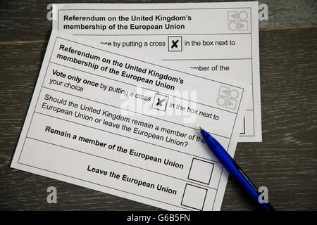 , Harringay le nord de Londres, Royaume-Uni. 23 Juin, 2016. Bulletin de vote par bulletin de vote dans l'UE du référendum. Credit : Dinendra Haria/Alamy Live News Banque D'Images