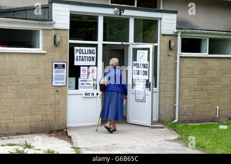 Warminster, Wiltshire, Royaume-Uni. 23 Juin 2016.eu référendum bureau de vote de Warminster, Wiltshire, Royaume-Uni Crédit : Andrew Harker/Alamy Live News Banque D'Images