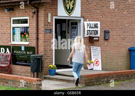 Warminster, Wiltshire, Royaume-Uni. 23 Juin 2016.eu référendum bureau de vote de Warminster, Wiltshire, Royaume-Uni Crédit : Andrew Harker/Alamy Live News Banque D'Images