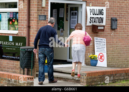 Warminster, Wiltshire, Royaume-Uni. 23 Juin 2016.eu référendum bureau de vote de Warminster, Wiltshire, Royaume-Uni Crédit : Andrew Harker/Alamy Live News Banque D'Images