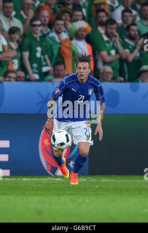 Federico Bernardeschi (Italie) ; 22 juin 2016 - Football : UEFA Euro France 2016, groupe E, l'Italie 0-1 en Irlande, à Stade Pierre Mauroy, Lille Métropole, France. (Photo par aicfoto/AFLO) Banque D'Images