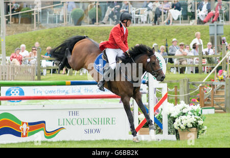 Le Lincolnshire, au Royaume-Uni. 23 Juin, 2016. Gratuites, JCB Diggers Danse, saut à cheval, oiseaux de proie, les meilleures races de chevaux et de charrettes, cascades, d'affichage, de vélos et de l'artisanat traditionnel, présentoirs de vente une partie de l'attraction de cette années pour les visiteurs de profiter se terminant le spectacle avec le rapport annuel de jeunes agriculteurs et de l'eau fleurs branches bataille . Credit : Clifford Norton/Alamy Live News Banque D'Images