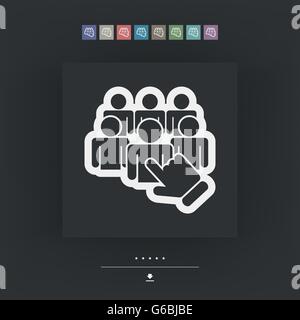 L'icône de sélection du personnel Illustration de Vecteur
