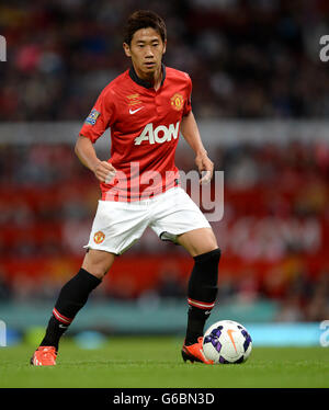 Shinji Kagawa de Manchester United en action pendant le match témoignage publicitaire de Rio Ferdinand à Old Trafford, Manchester. Banque D'Images