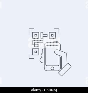 Photographiant QR code Illustration de Vecteur