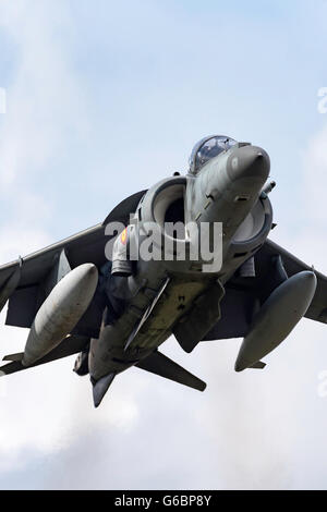 La Marine espagnole (Armada Española) McDonnell Douglas EAV-8B Harrier Jump Jet avion au Farnborough International Airshow Banque D'Images