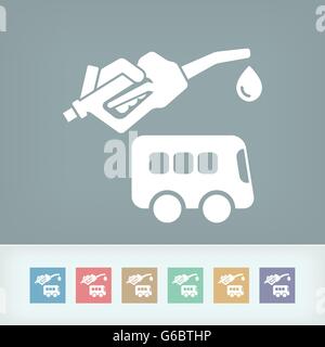 Icône de carburant de bus Illustration de Vecteur