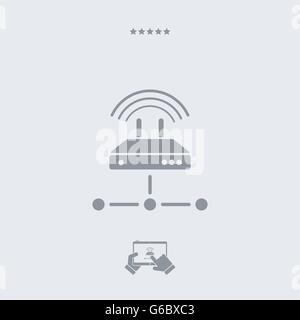 L'icône réseau du routeur, le routeur routeur réseau, vecteur symbole de réseau, routeur, conception de réseau réseau routeur Routeur n, illustration Illustration de Vecteur