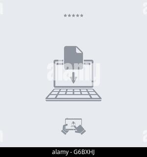 L'icône de téléchargement, télécharger, télécharger vecteur symbole, télécharger, télécharger l'application de conception, ordinateur portable Télécharger Télécharger Télécharger la photo, JPG, Illustration de Vecteur