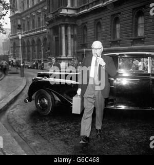 Politique - la démission de Harold Macmillan - Seigneur Dilhorne - No 10 Downing Street, Londres Banque D'Images