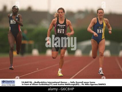 L'athlétisme ... Jeux internationaux Bedfordshire Banque D'Images