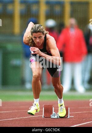 L'athlétisme ... Jeux internationaux Bedfordshire Banque D'Images