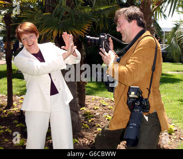 Tessa Jowell et Stephen Fry Cannes Banque D'Images