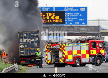 Feu d'autoroute près de Dublin Banque D'Images