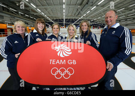 Jeux olympiques - Jeux Olympiques d'hiver de 2014 à Sotchi - BOA - Annonce Les athlètes de curling Braehead Banque D'Images