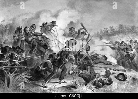 1860 août 1861 BATAILLE DE WILSON'S CREEK ET LA MORT DU GÉNÉRAL LYON PRÈS DE SPRINGFIELD MISSOURI USA Banque D'Images