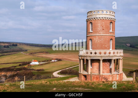 La baie de Kimmeridge, Tour Clavell, Purbeck, Dorset, England, UK Banque D'Images