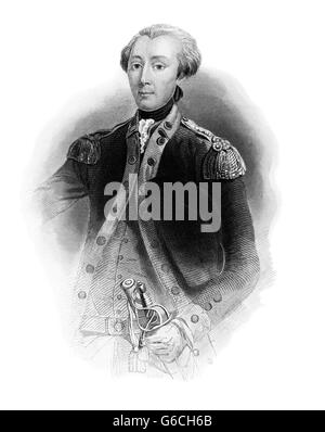 1770 PORTRAIT DE LAFAYETTE MARQUIS FRANÇAIS servi comme général en guerre révolutionnaire américaine Banque D'Images