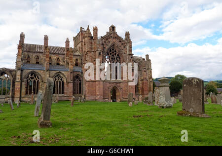 Abbaye de Melrose, en Écosse Banque D'Images