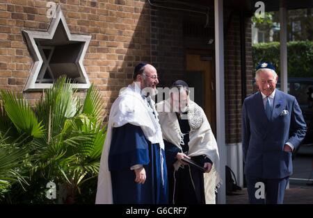 Grand Rabbin Ephraïm induction Mirvis Banque D'Images