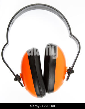 Protège-oreilles sur fond uni Banque D'Images