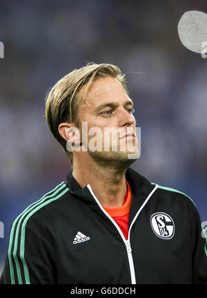 Football - UEFA Champions League - Play-offs - Schalke 04 / PAOK - Veltins-Arena. Timo Hildebrand, Schalke 04 Banque D'Images