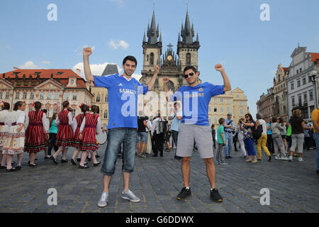 Soccer - Super Coupe de l'UEFA 2013 - Bayern Munich v Chelsea - Fans - Prague Banque D'Images