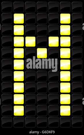 Vector illustration du tableau de bord de l'icône de lettre simple isolée. Illustration de Vecteur