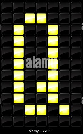 Vector illustration du tableau de bord de l'icône de lettre simple isolée. Illustration de Vecteur